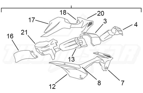 3909-GR | Plastic Complete Assembly | V5