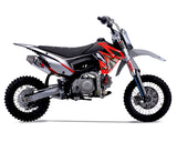 Thumpstar - TSK 110 E GR Dirt Bike Red Stickers