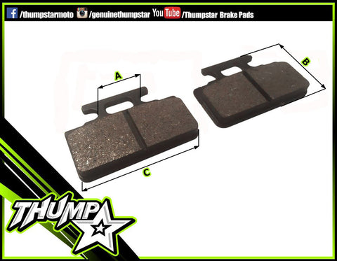 3944 | Front Brake Pad Single Piston | V5 / TSC125