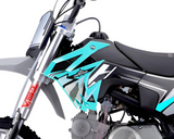 Thumpstar - TSB 110cc GR Dirt Bike Cyan Stickers
