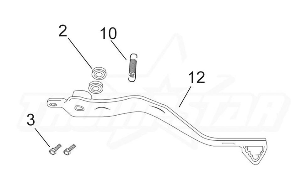 3999 | Rear Brake Pedal - CNC Race | V5
