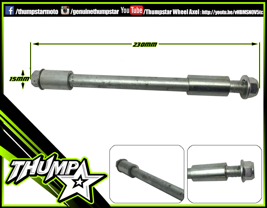 3656 | Front Axle 15mm Complete Assembly | V5